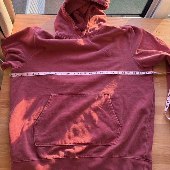 The North Face Garment Dyed Red Fleece Hoodie - Picture 5 of 8